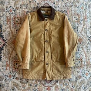 Eddie Bauer Tan Field Jacket with Brown Collar